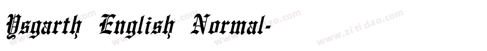 Ysgarth English Normal字体转换
